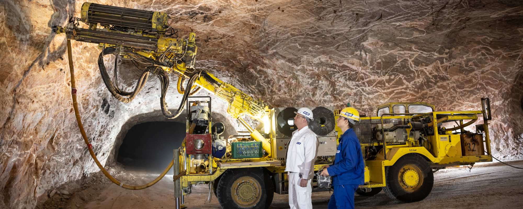 Einsatz von Bergbau-Maschinen unter Tage